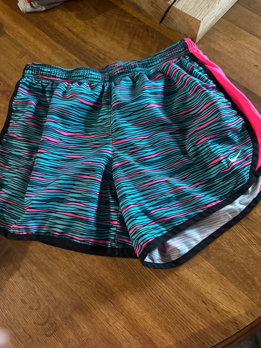 Nike youth’s Aqua Teal and Hot Pink Athletic Shorts